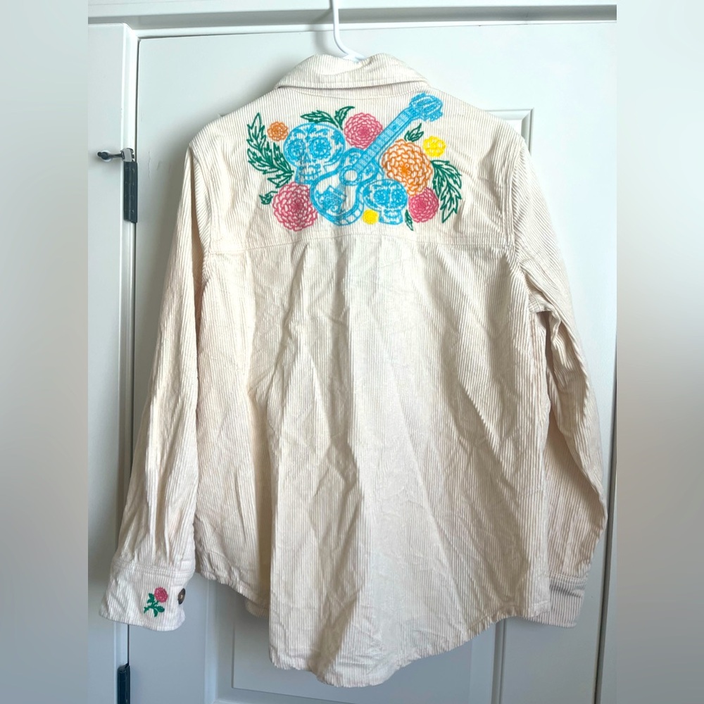Disney Store NWOT Coco embroidered corduroy over shirt. XL